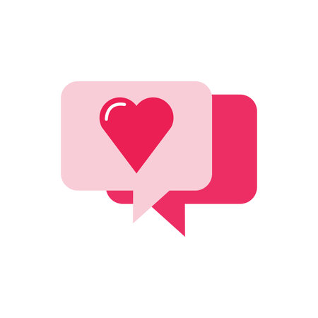 Love chat flat icon designのイラスト素材