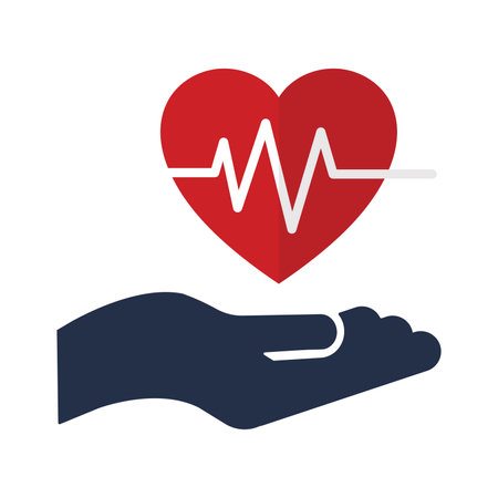 heart wave medical flat icons elements vector medical items designのイラスト素材