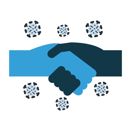 hand virus medical flat icons elements vector medical items designのイラスト素材