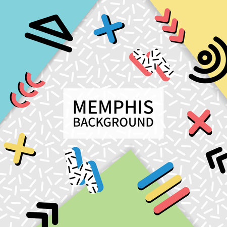 Memphis background. Vector illustration.