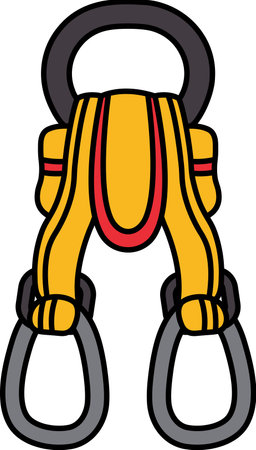 single icon of a camping carabinerのイラスト素材