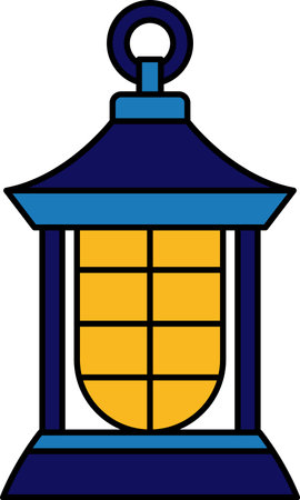 single icon of a camping lanternのイラスト素材