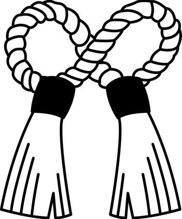 single icon of muay Thai ropeのイラスト素材