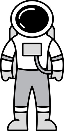 A astronaut is wearing space suitのイラスト素材