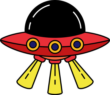 isolate illustration of a spaceshipのイラスト素材