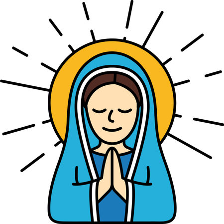 illustration of a holy maryのイラスト素材
