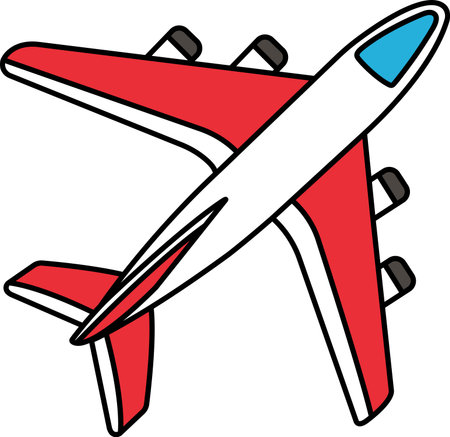 illustration of A cartoon airplane