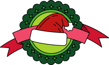 logotype of santa hat iconのイラスト素材