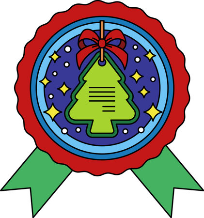logotype of a christmas treeのイラスト素材
