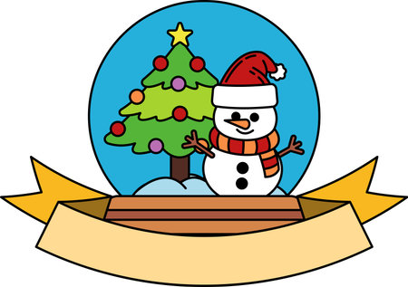 logotype of a christmas globeのイラスト素材