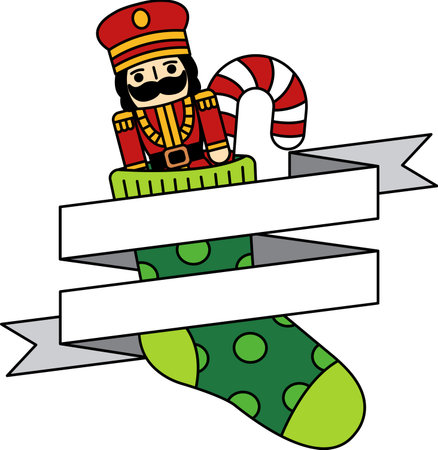 logotype of A nutcracker in the sockのイラスト素材