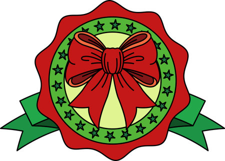 logotype of A red ribbon bowのイラスト素材