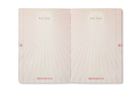 Blank Chinese passport pageの写真素材