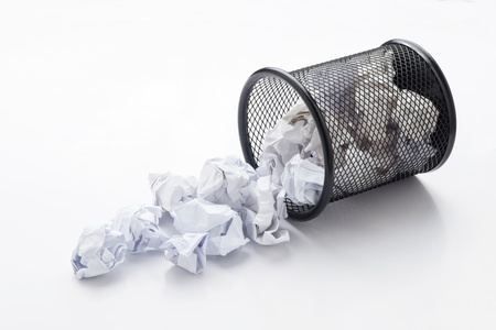 Wastepaper basket tumbledの写真素材