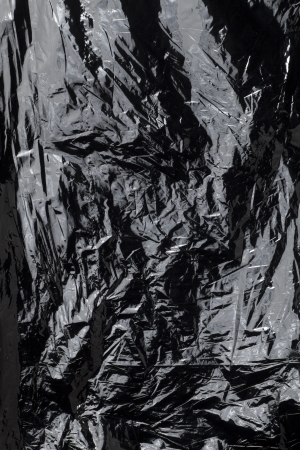 Crumpled plastic film textureの写真素材