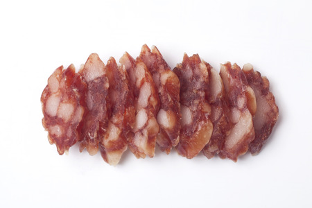 Slice of sausage の写真素材