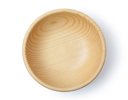 wooden bowlの写真素材