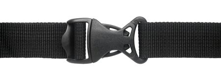 Plastic buckle clasp isolated on white backgroundの写真素材