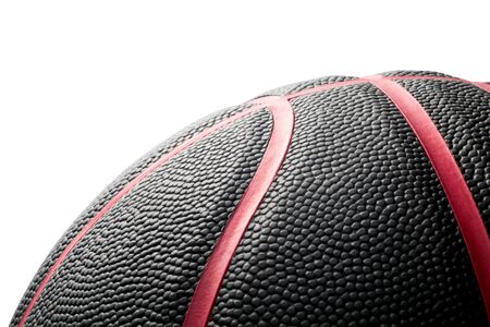 Black basketball isolated on white background. Close-up.の写真素材