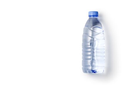 Bottled mineral water isolated on white background