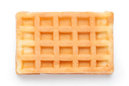 waffles isolated on white background. top view.の写真素材