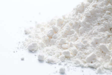 heap of wheat flour. close-up