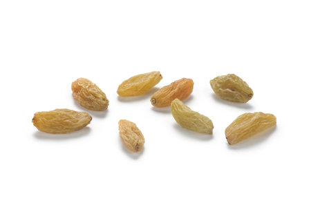 Raisins isolated on white background.の写真素材