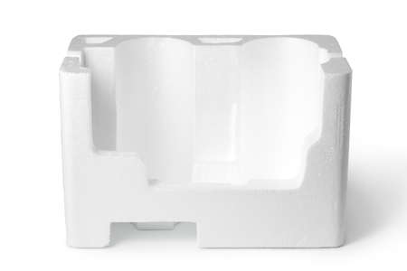 Empty box isolated on white backgroundの写真素材