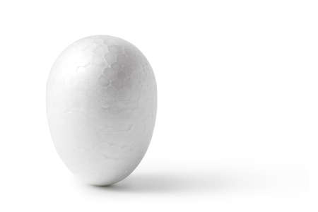 Oval foam ball isolated on white backgroundの写真素材