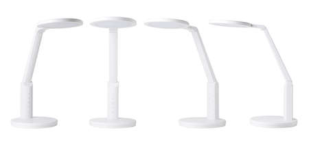 LED desk lamp isolated on white backgroundの写真素材