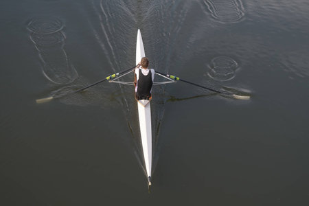 single rower trainingの写真素材