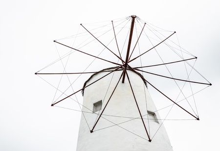 Ancient windmills on white towerの写真素材
