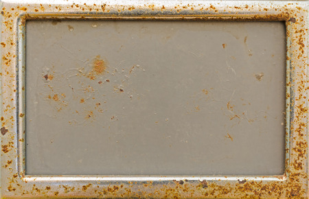 rusty metal frame background textureの写真素材