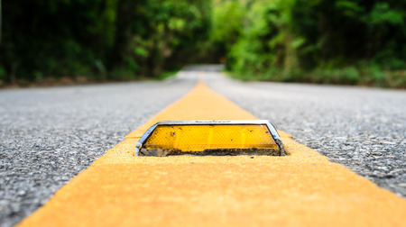 Road in the mountain, close-up of asphaltの写真素材