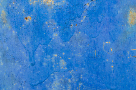 Blue rusted metal  background texture