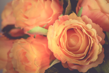 Artificial flowers bouquet - close upの写真素材