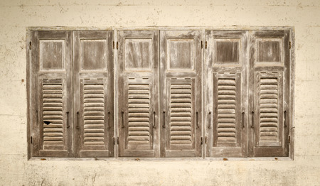 Aged weathered vintage  wooden window.の写真素材