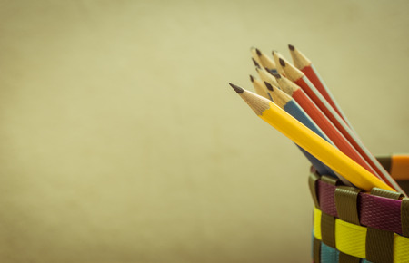Pencils close-up for background.の写真素材