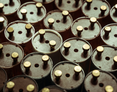 Close up of starters connected in parallel with the florescent lamp.の写真素材