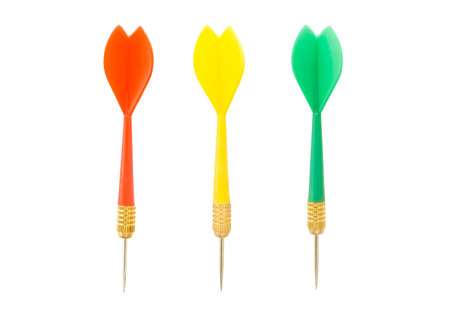 Darts isolated on white backgroundの写真素材