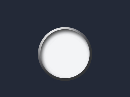 empty metal ellipse on a blue background for use in designの写真素材