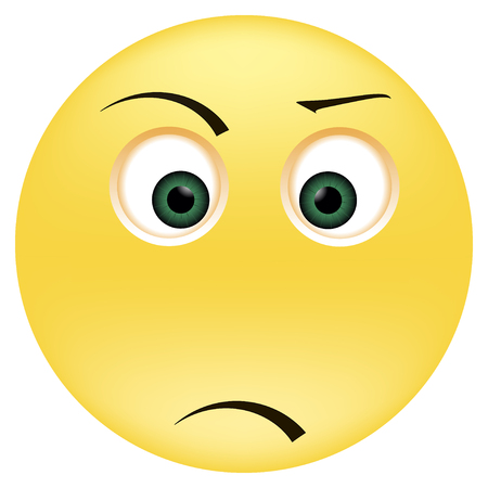 puzzled_smiley_yellowの写真素材