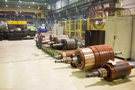 The electric motor rotor of stock.