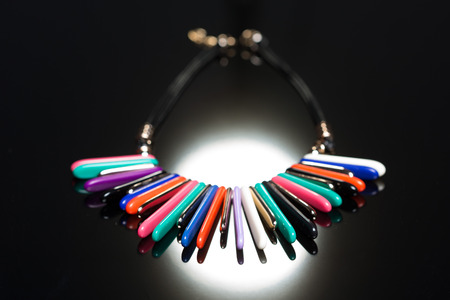 color plastic  necklaceの写真素材