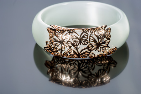 Female plastic braceletの写真素材