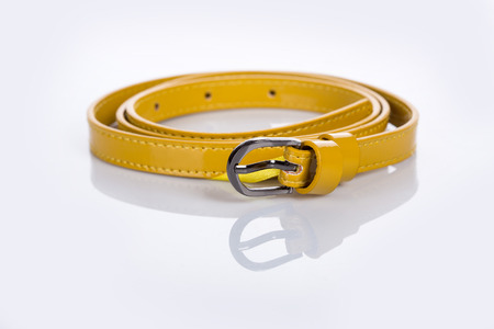 white Womens belt with rhinestonesの写真素材