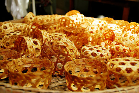 Bamboo basketの写真素材