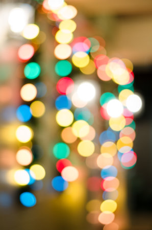 Abstract christmas lights bokeh defocused abstract backgroundの写真素材