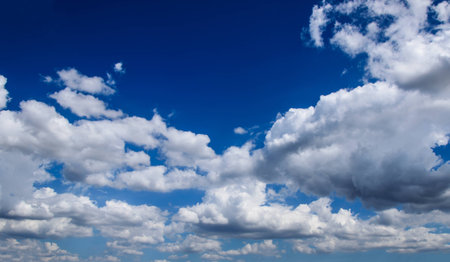 blue sky with cloudの写真素材
