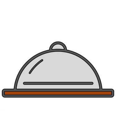 restaurant bell isolated icon vector illustration design graphic flat styleのイラスト素材